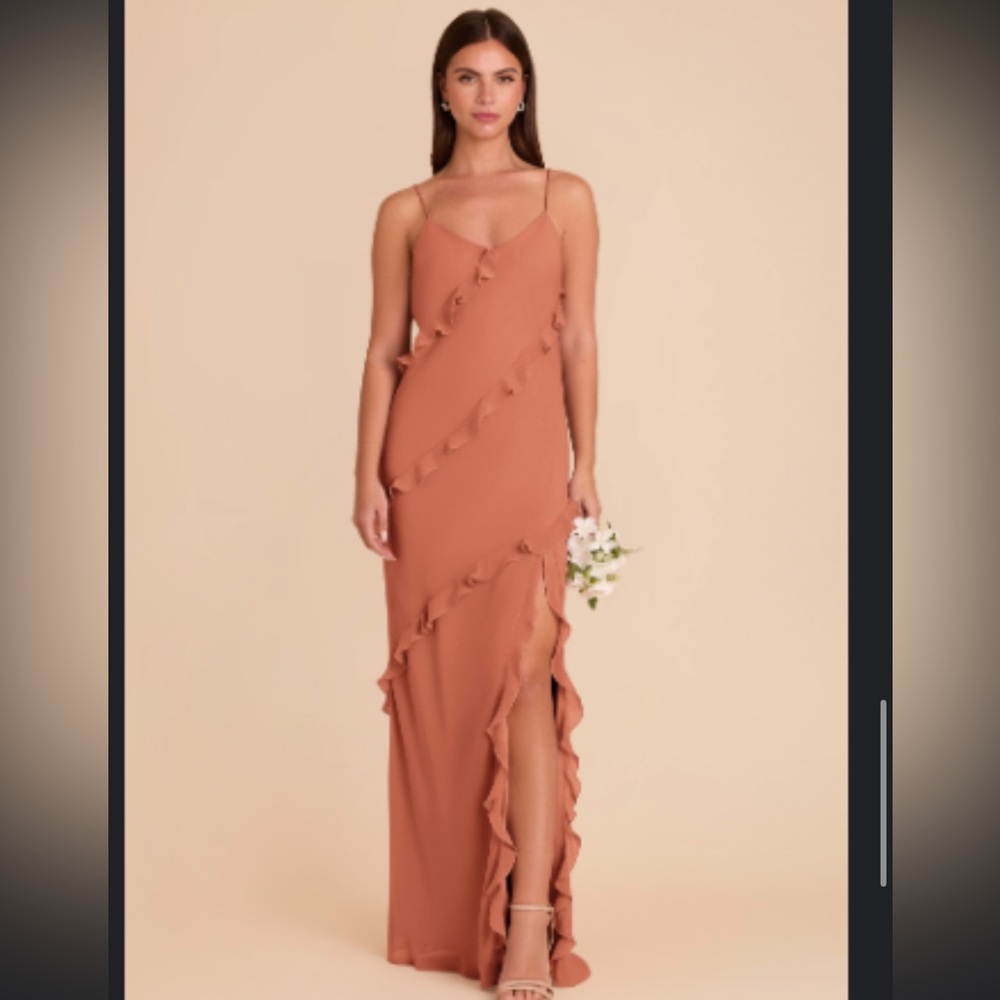 Birdy Grey Terracotta Ruffle Gown